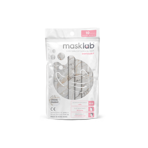 masklab™ Urban Marble Junior Size 3-ply Surgical Mask 2.0 (Pouch of 10)