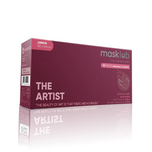 masklab™ THE ARTIST Junior Size 3-ply Surgical Mask 2.0+ (Box of 10, Individually-wrapped)