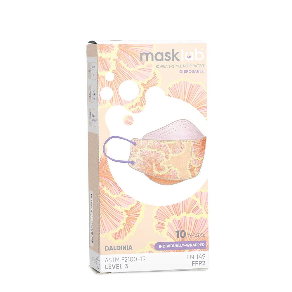 masklab™ Daldinia (Frame & Fable) Adult Korean-style Respirator 2.0 (Box of 10, Individually-wrapped)